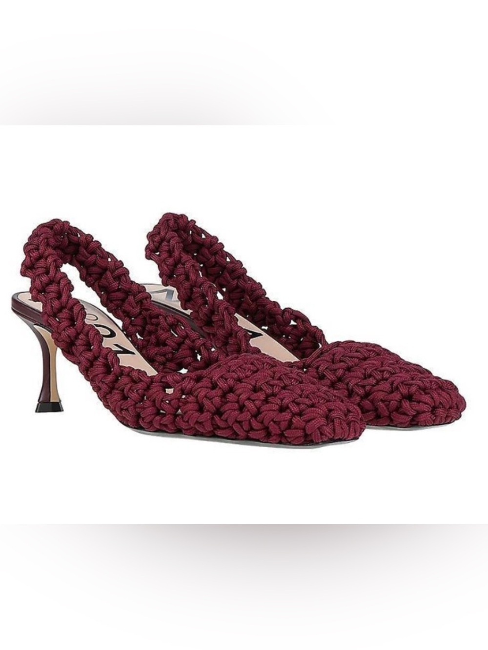 N°21  woven leather pumps
 Knit Burgundy Women's Slingback